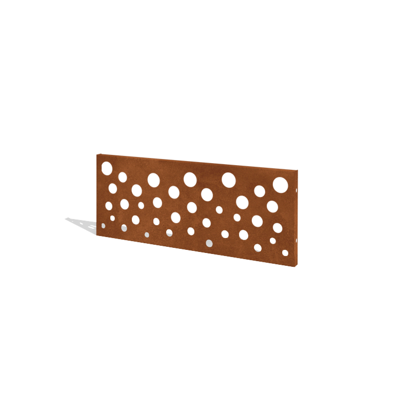 Corten steel garden fence H panel B 120 x 47,5 cm