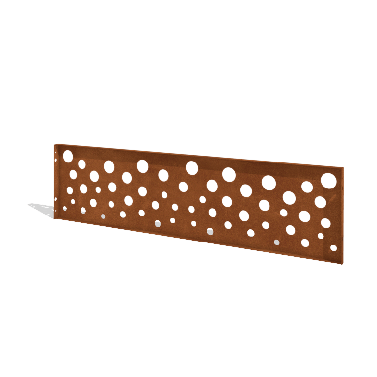 Corten steel garden fence H panel B 180 x 47,5 cm