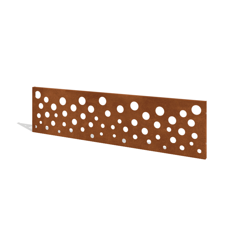 Corten steel garden fence H panel B 180 x 47,5 cm