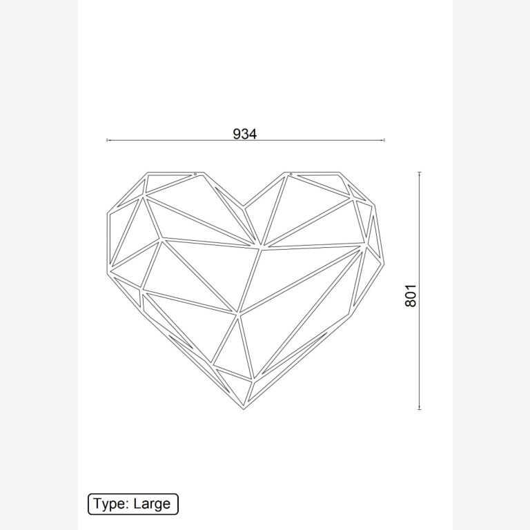 Metal wall decor Heart