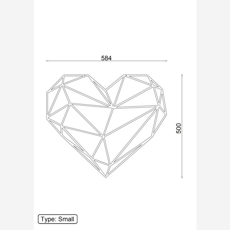 Metal wall decor Heart
