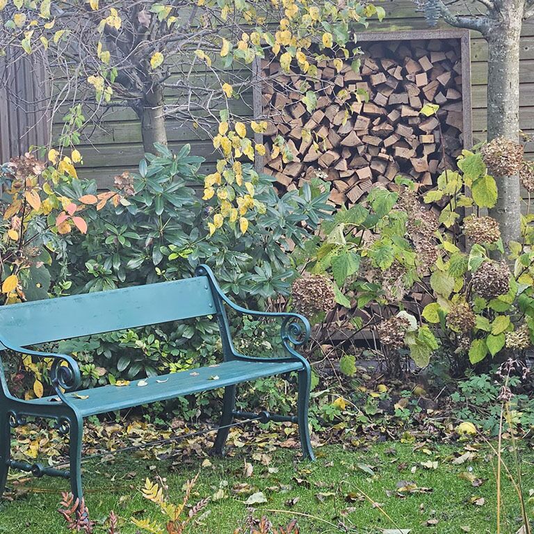 Corten steel log storage Indiana 180 x 120 x 40 cm