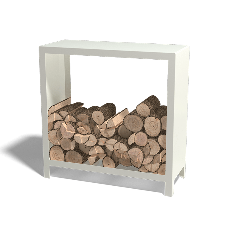 Powder-coated steel log storage Indiana 100 x 100 x 40 cm