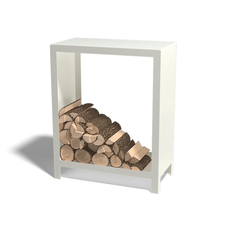 Powder-coated steel log storage Indiana 100 x 80 x 40 cm
