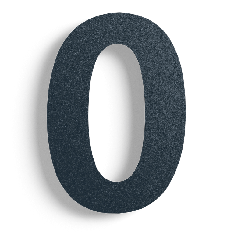 Black stainless steel (adhesive)house number 0 - 15 cm