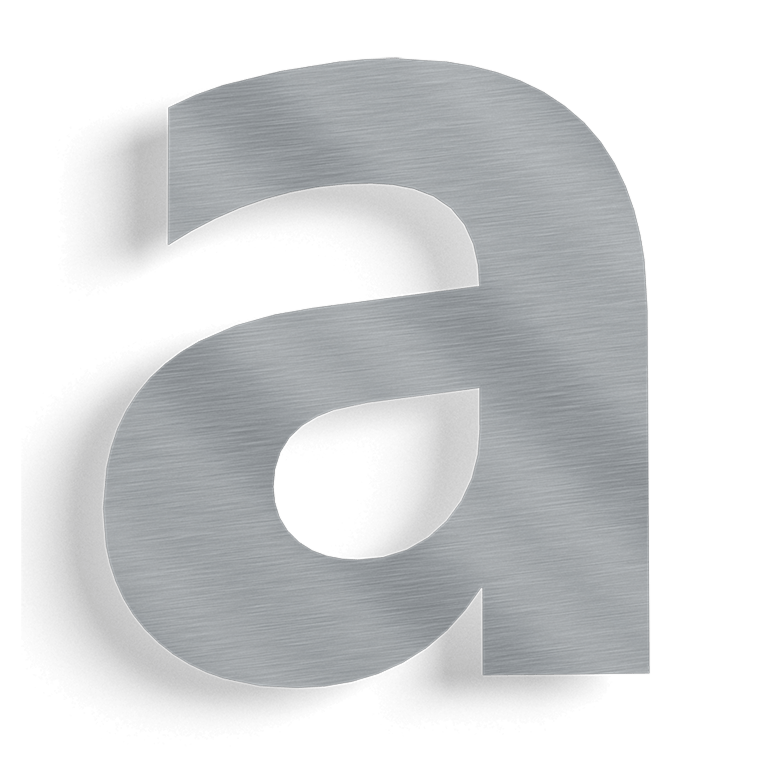 Stainless steel house number a - 15 cm