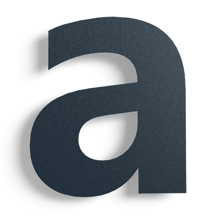 Black Stainless steel house number a - 10 cm