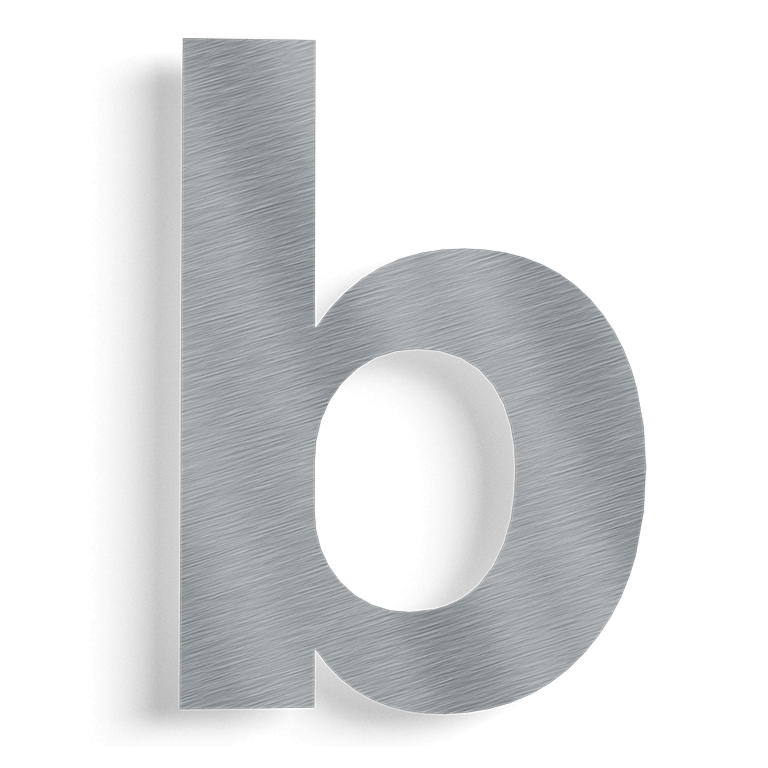 Stainless steel house number b - 71.8 cm