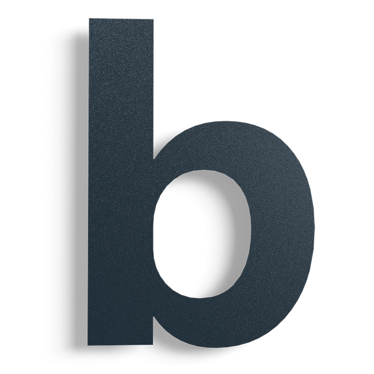 Black Stainless steel house number b - 15 cm