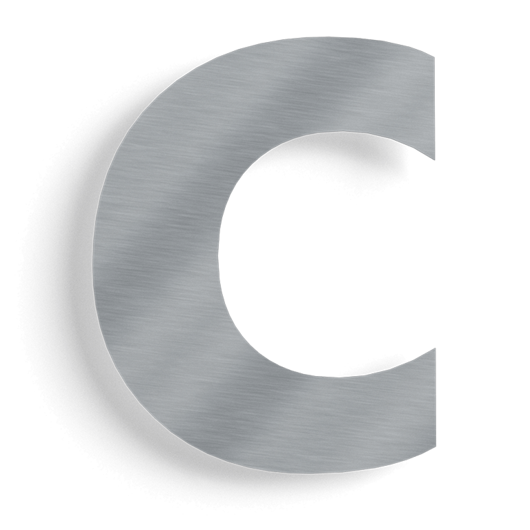 Stainless steel house number c - 50 cm