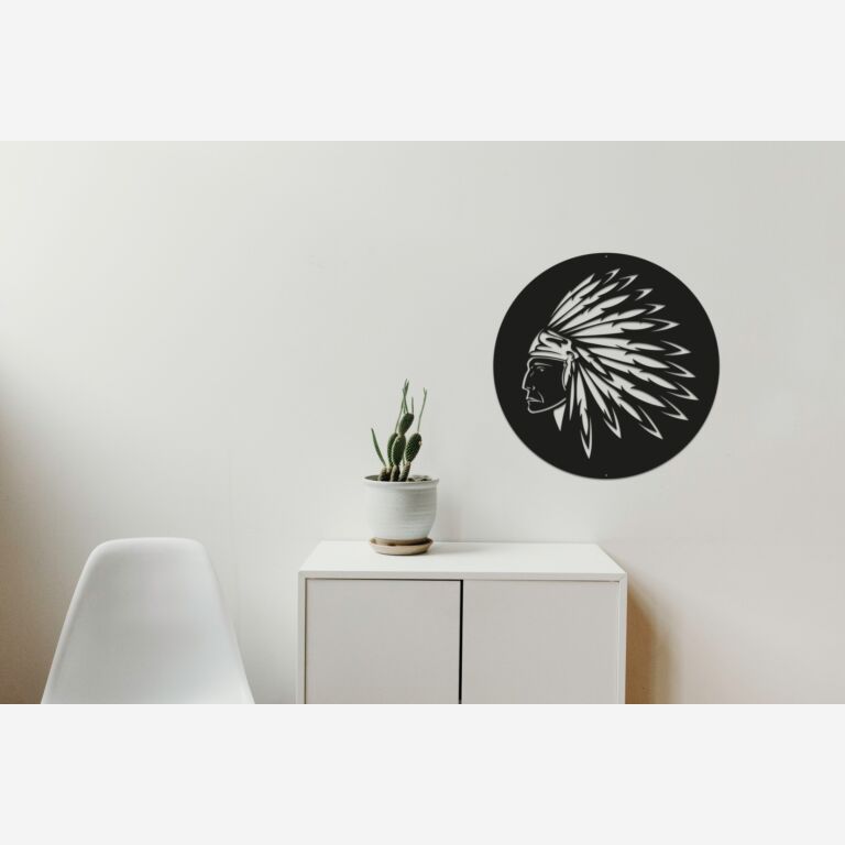 Metal wall decor Native American