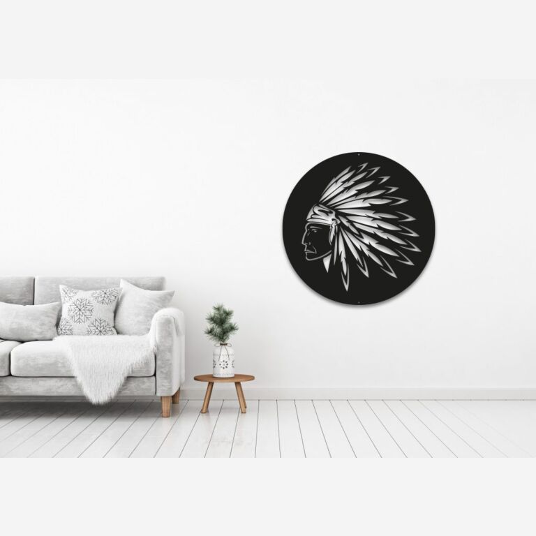 Metal wall decor Native American
