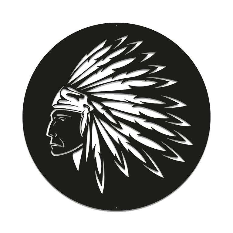 Metal wall decor Native American