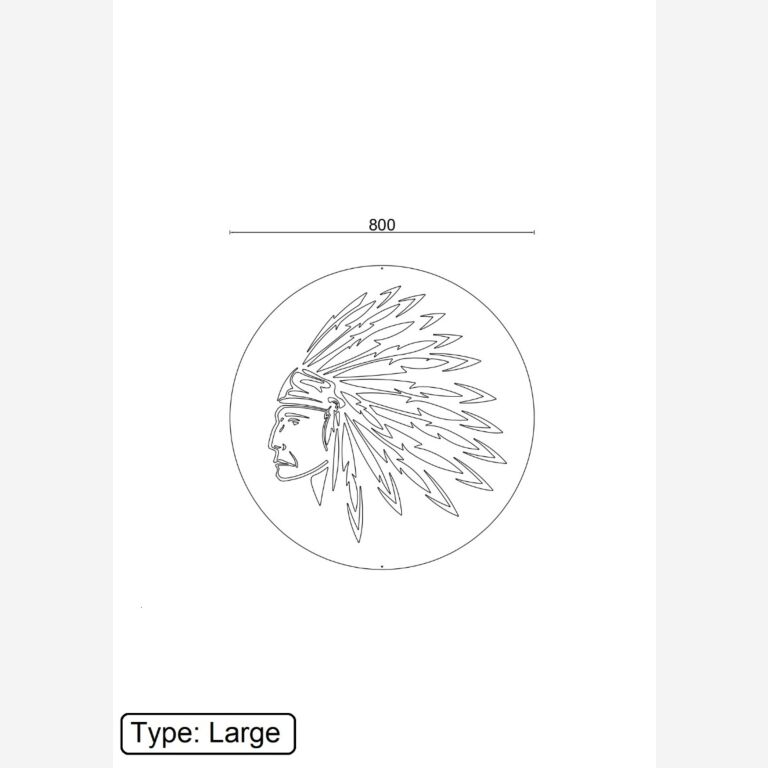 Metal wall decor Native American