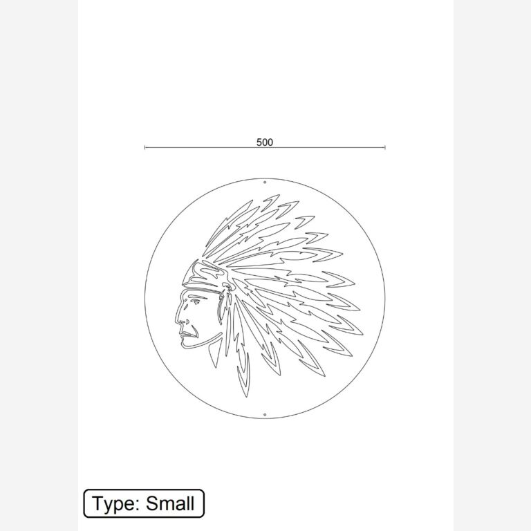 Metal wall decor Native American