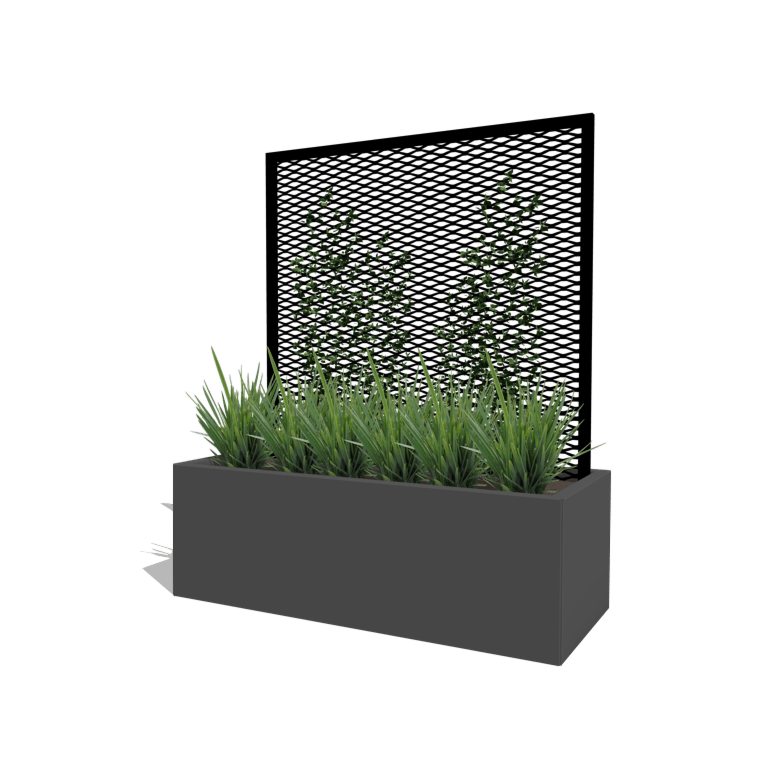 Black trellis for planter 120 x 50 cm