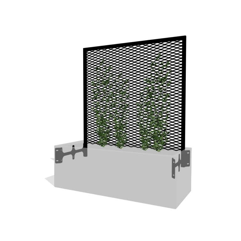 Black trellis for planter 120 x 50 cm
