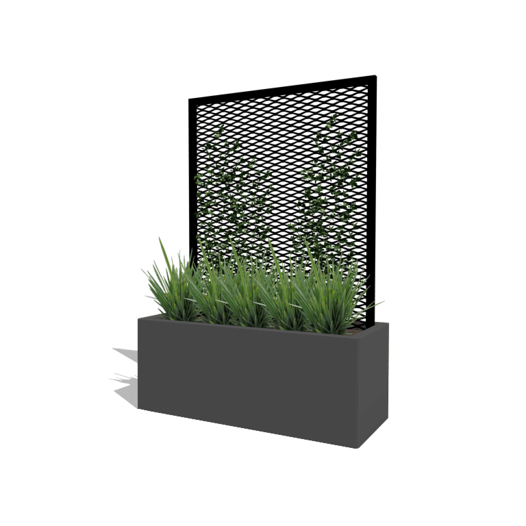 Black trellis for planter 100 x 40 cm