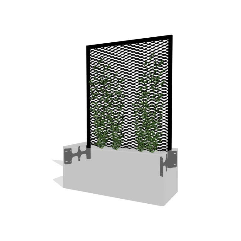 Black trellis for planter 100 x 50 cm
