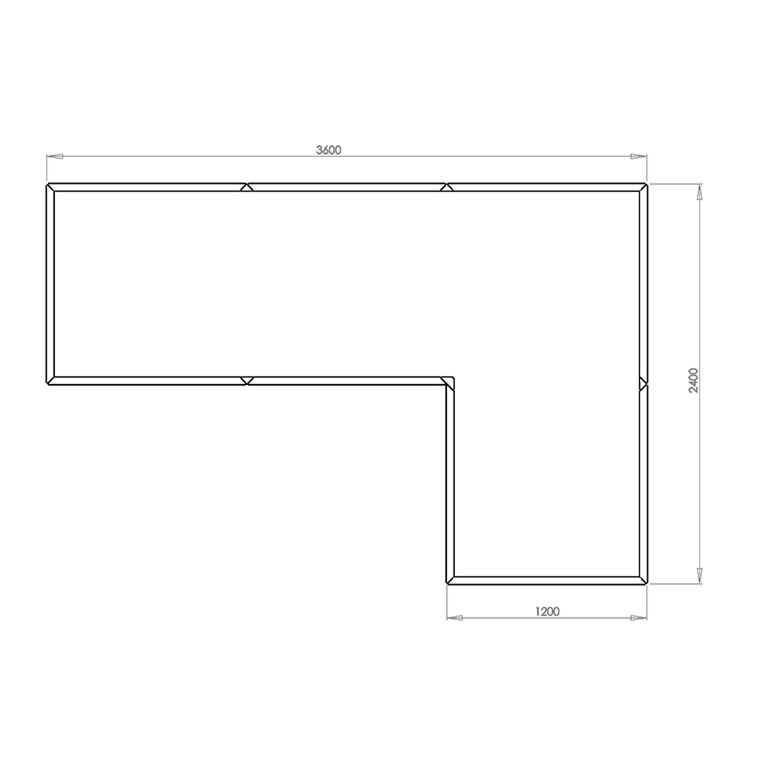 Powder coated steel planter Kansas 120