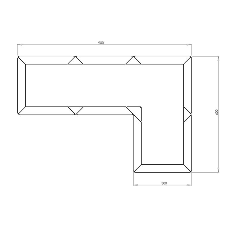 Powder coated steel planter Kansas 30