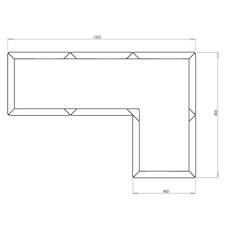 Powder coated steel planter Kansas 40