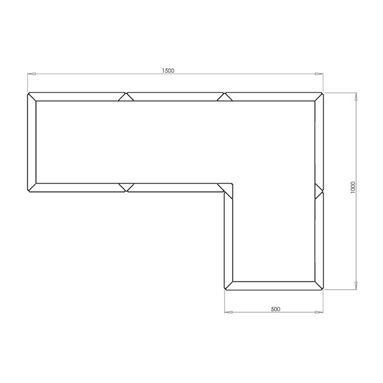 Powder coated steel planter Kansas 50