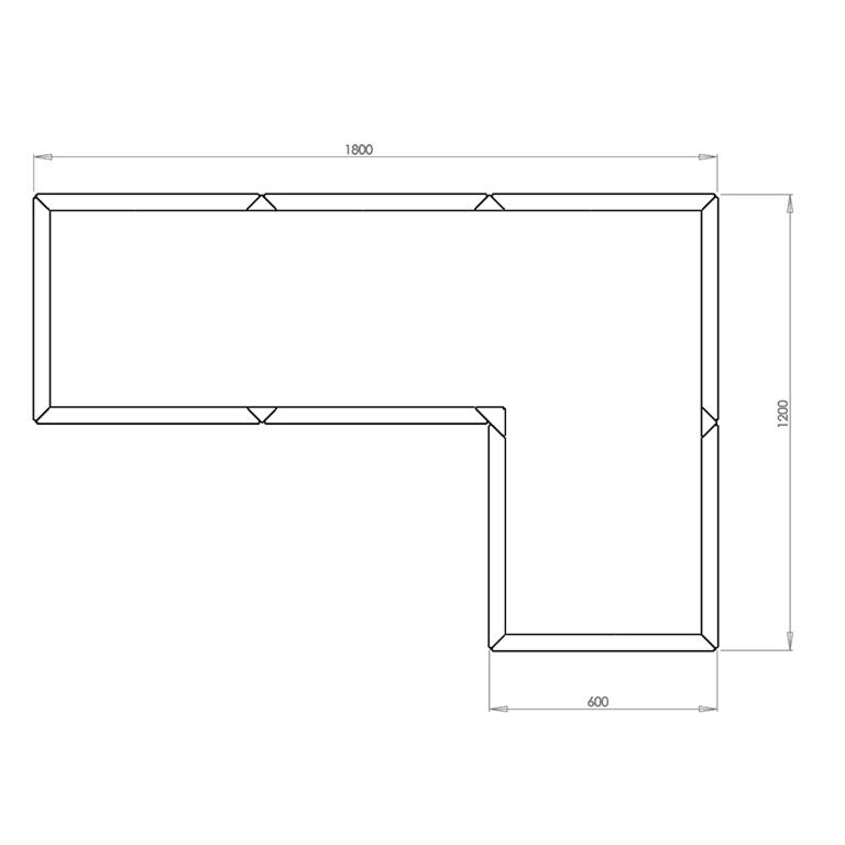 Powder coated steel planter Kansas 60