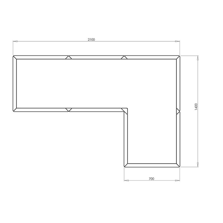 Powder coated steel planter Kansas 70