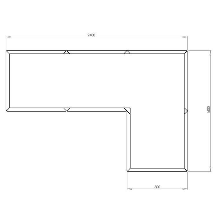 Powder coated steel planter Kansas 80