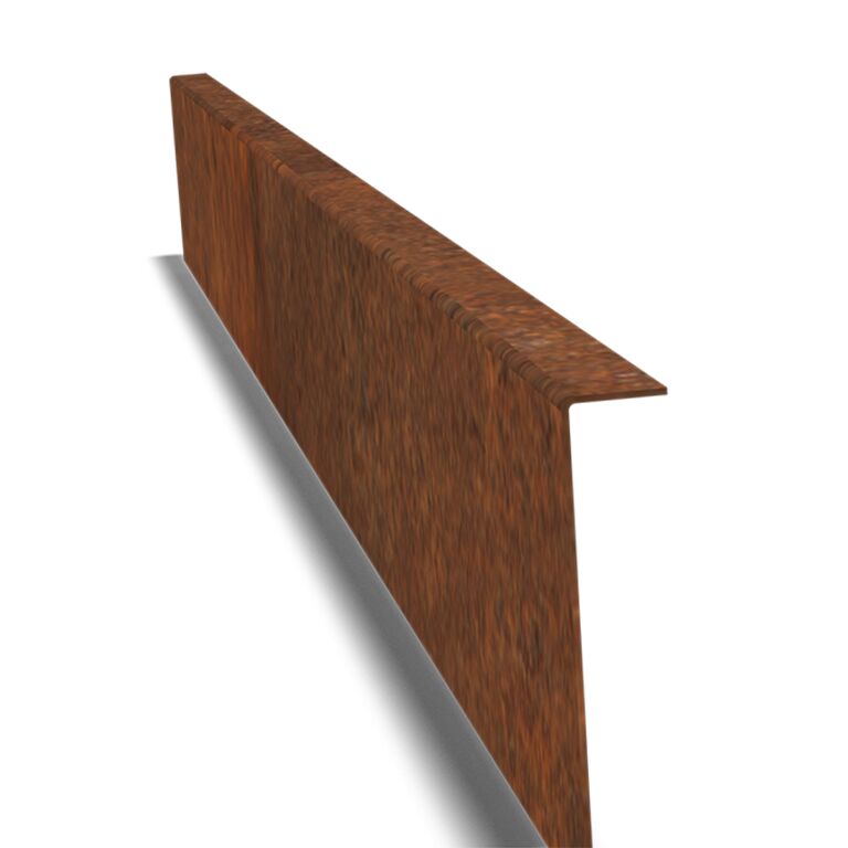 Corten steel border edge angled 12 cm complete set per 15 metres