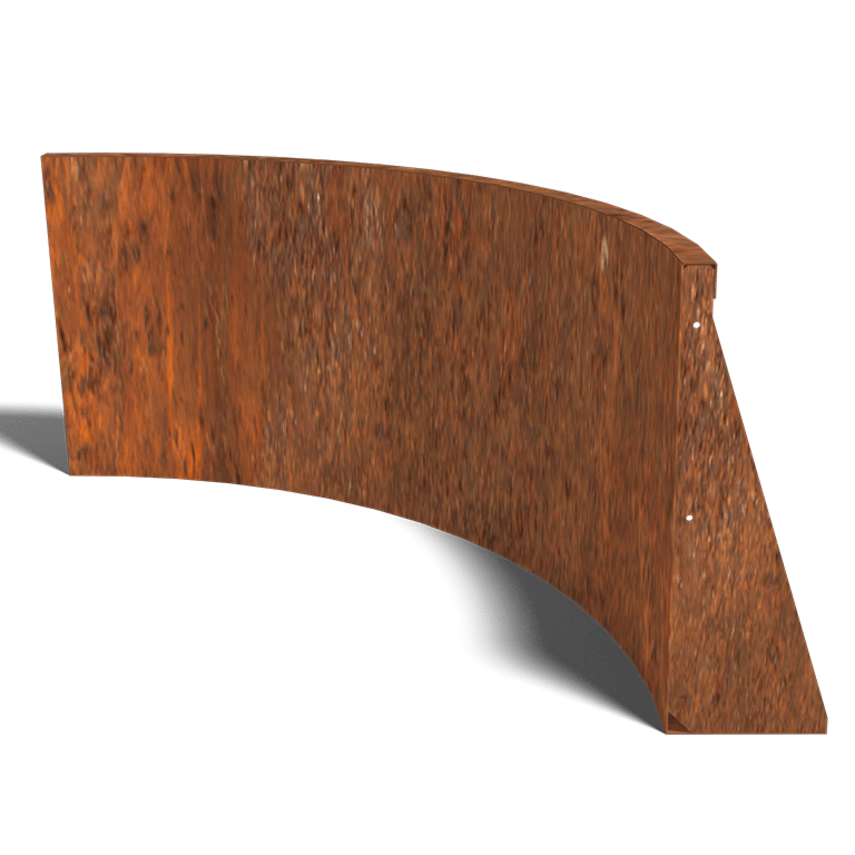 Corten steel retaining wall inside curve 100 x 100 cm (height 60 cm)