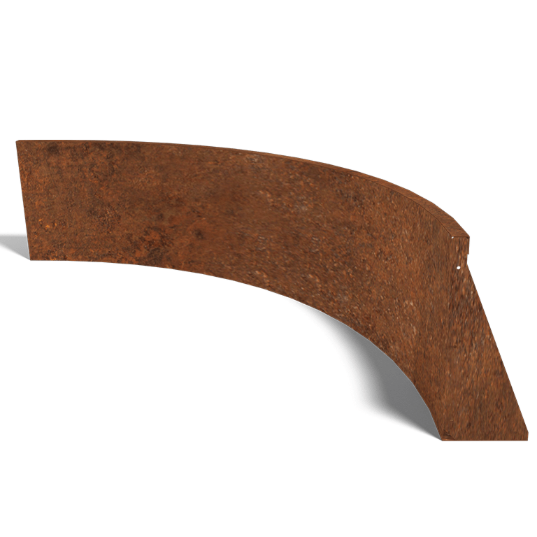 Corten steel retaining wall inside curve 150 x 150 cm (height 50 cm)