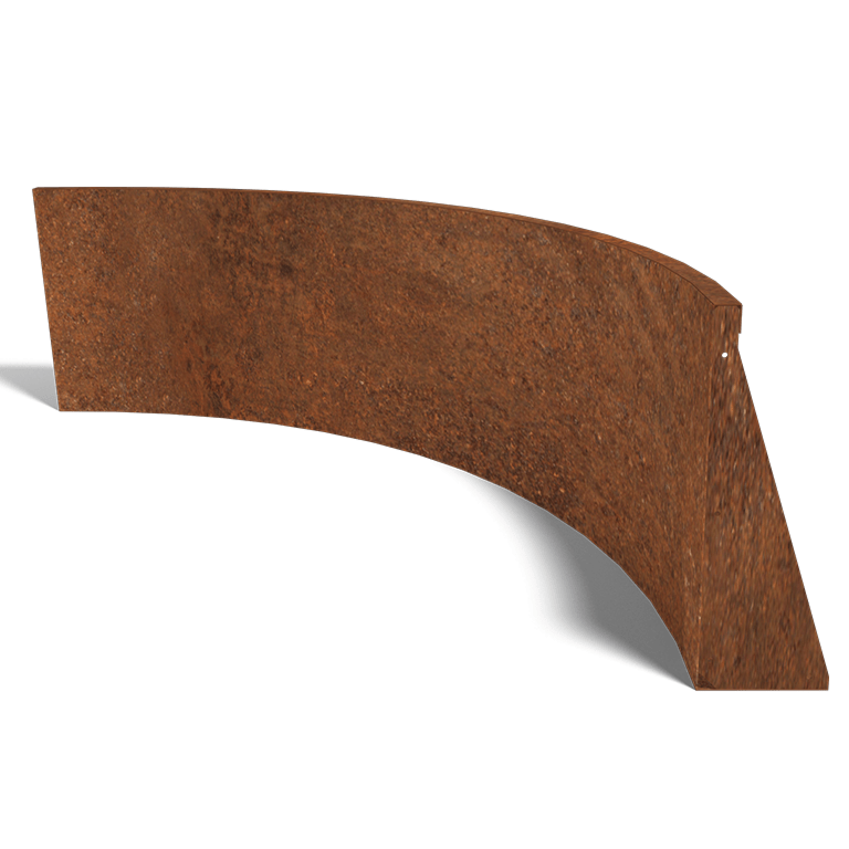 Corten steel retaining wall inside curve 150 x 150 cm (height 60 cm)