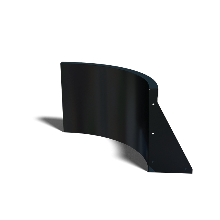Powder coated steel retaining wall inside curve 50 x 50 cm (height 40 cm)