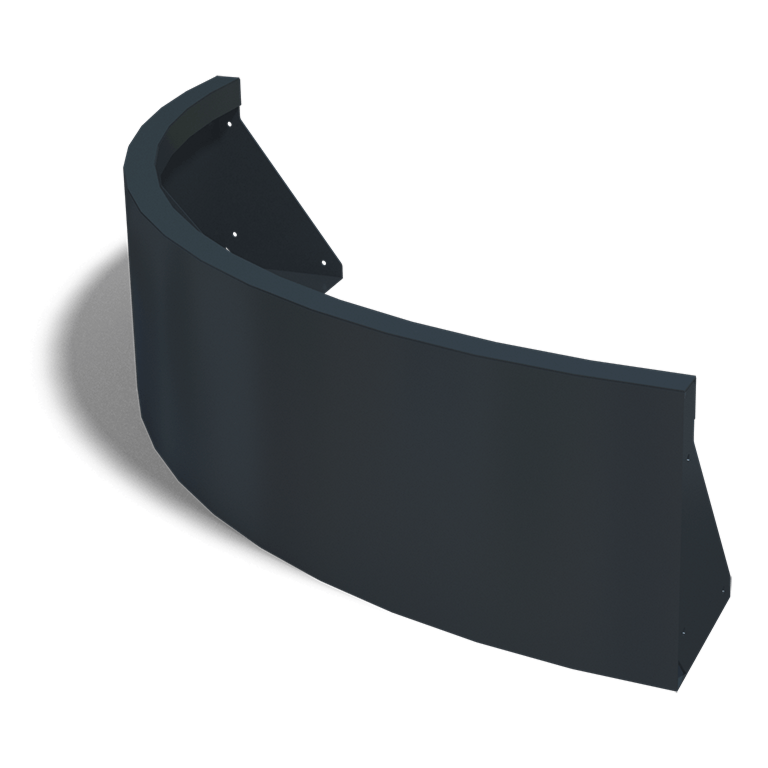 Powder coated steel retaining wall outside curve 100 x 100 cm (height 30 cm)