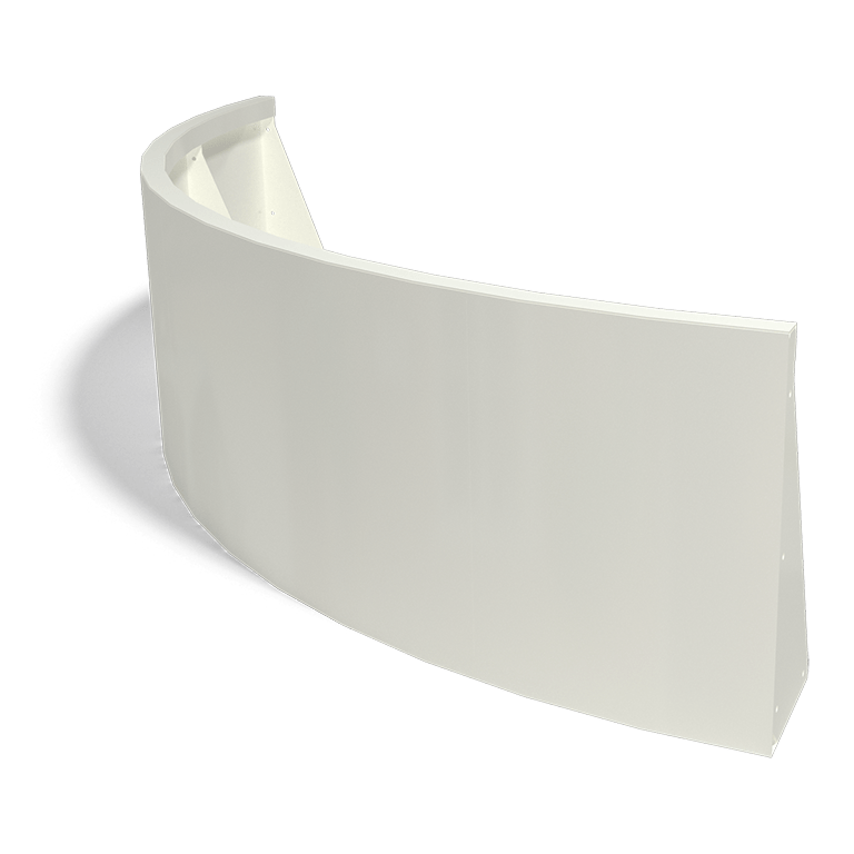 Powder coated steel retaining wall outside curve 150 x 150 cm (height 50 cm)