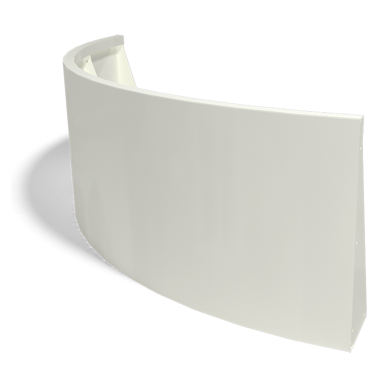 Powder coated steel retaining wall outside curve 150 x 150 cm (height 60 cm)