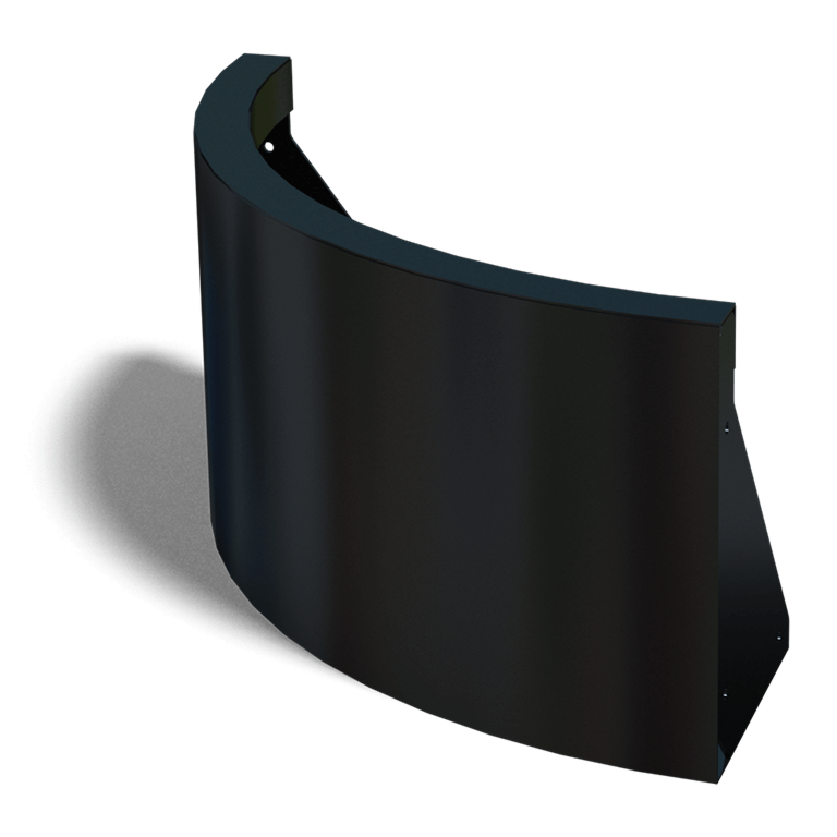 Powder coated steel retaining wall outside curve 50 x 50 cm (height 30 cm)