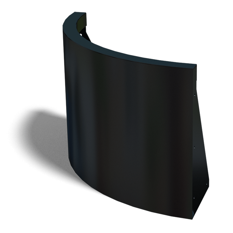 Powder coated steel retaining wall outside curve 50 x 50 cm (height 40 cm)