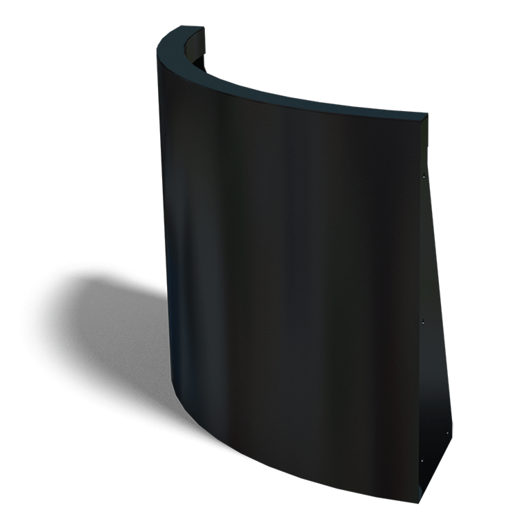 Powder coated steel retaining wall outside curve 50 x 50 cm (height 50 cm)
