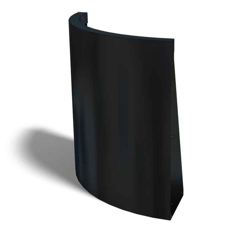 Powder coated steel retaining wall outside curve 50 x 50 cm (height 60 cm)
