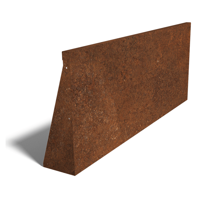 Corten steel retaining wall straight 150 cm (height 60 cm)