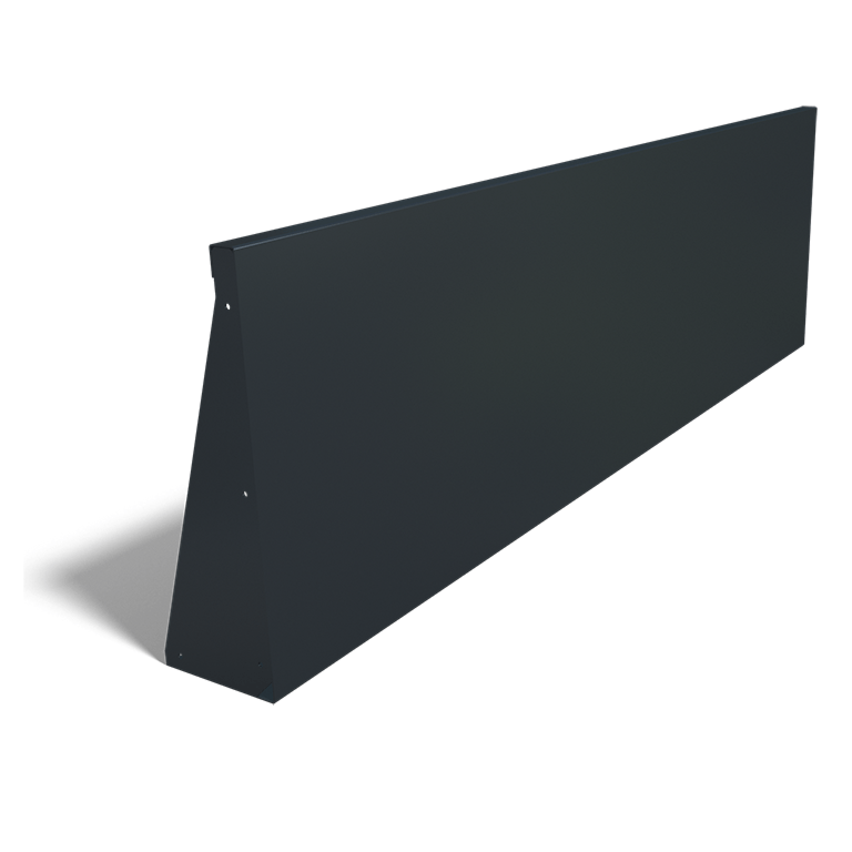 Powder coated steel retaining wall straight 200 cm (height 60 cm)