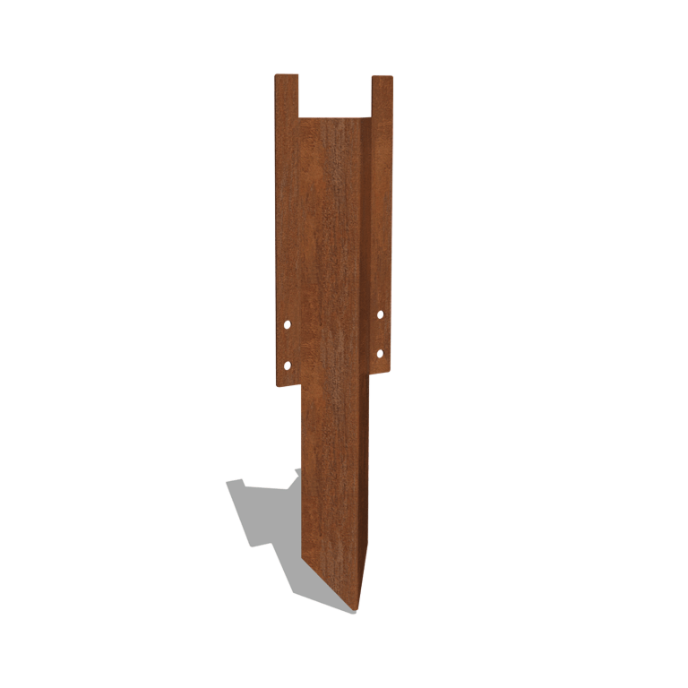 Corten steel support pin medium 22 - 25 cm