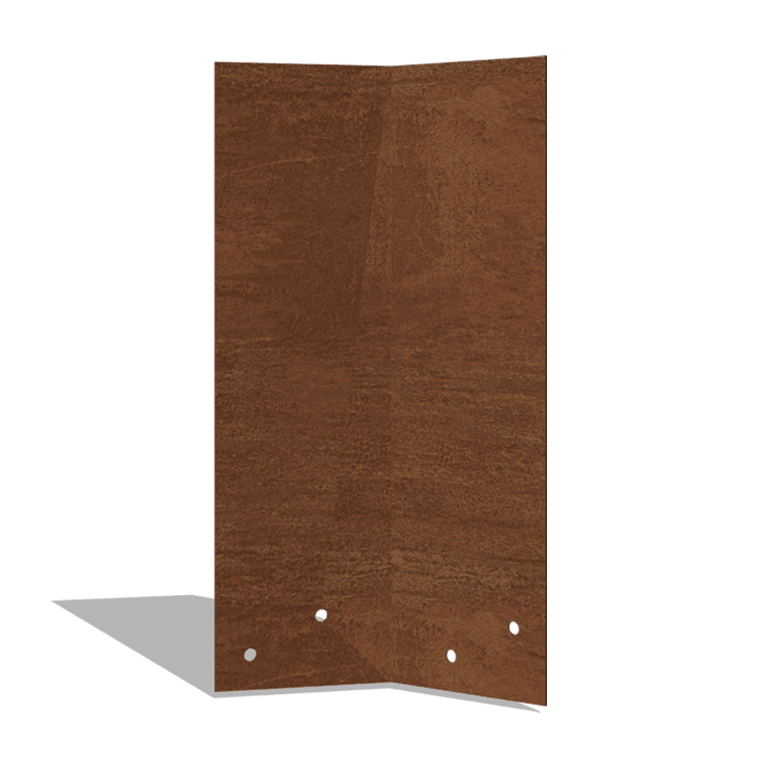 Corten steel coupling plate 45º high 34 - 37.5 cm