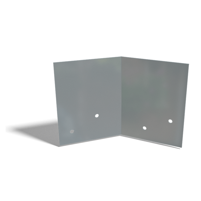 Galvanised steel coupling plate 45º low 12 - 15 cm