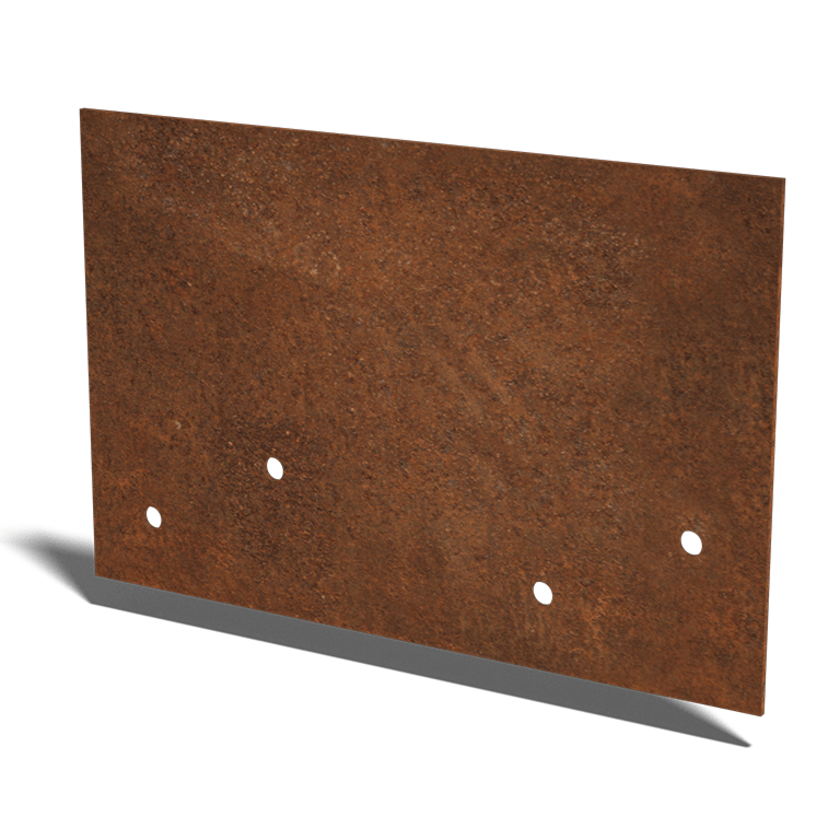 Corten steel coupling plate straight medium 22 - 25 cm