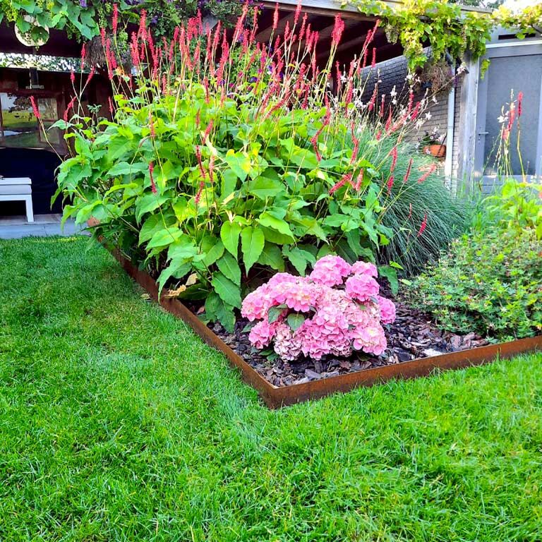 Corten steel border edge straight 15 cm (length 240 cm)