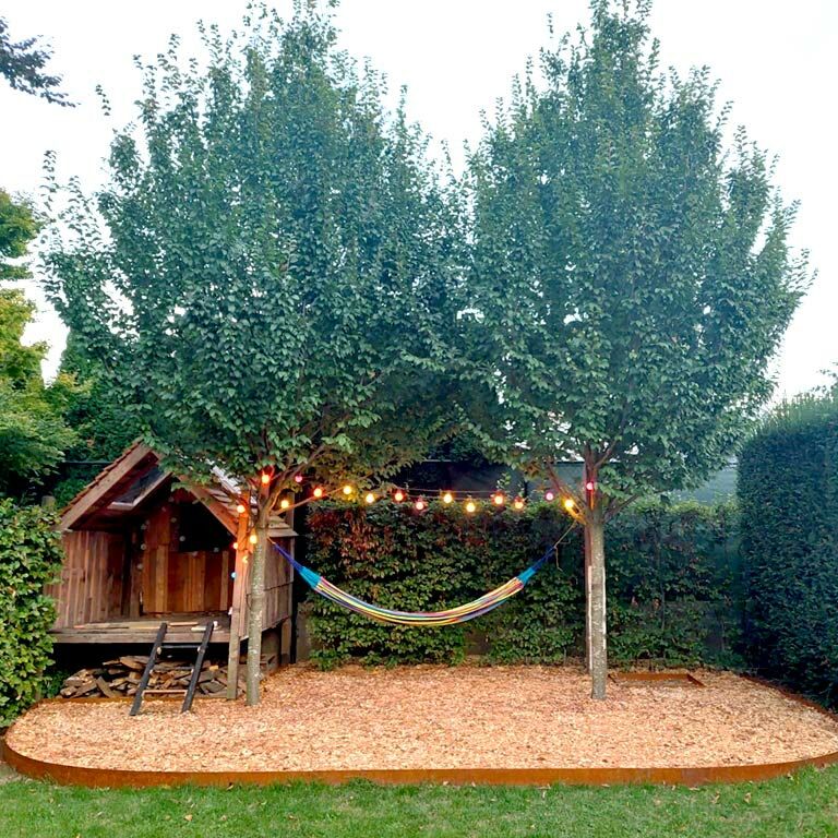 Corten steel border edge straight 25 cm (length 150 cm)
